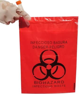 LDPE Stick na workach na odpady biologiczne, worki na odpady medyczne