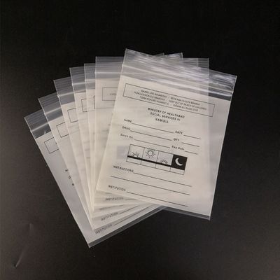 Wodoodporny plastikowy worek z tworzywa sztucznego LDPE Medycyna Ziplock do dozowania pigułek