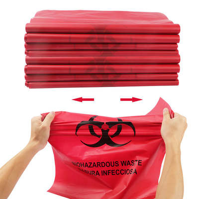 Red Biohazard Niebezpieczne worki na odpady Normy DOT ASTM do użytku w szpitalach