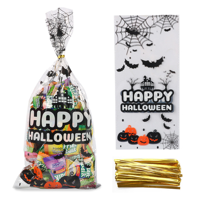 PP LDPE Drukowanie klienta 150 sztuk Halloweenowych toreb celofanowych
