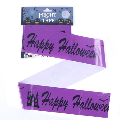 ISO9001 Halloweenowa taśma strachu 0,04 mm Party LDPE Przestroga Banner